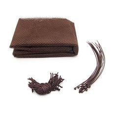 OhBabyLightly 幼兒樓梯防護網 附束帶 10條 + 綁帶 15條, 棕色, 1個