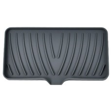 키친유 실리콘 물빠짐 식기건조 매트, 1개, 그레이, 1단