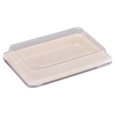 Me&MyWay 方形紙漿託盤 包裝用一次性紙餐盒容器 大型 + PET蓋組合, 25套