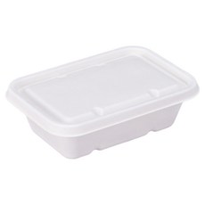 Me&MyWay 紙餐盒 方形食物盒 650ml + 紙漿蓋 套組, 25套