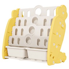 FDW 胡蘿蔔書架 YK0802, 黃色, 4層