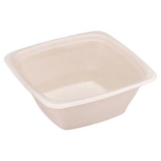 Me&MyWay 包裝用大容量一次性紙方碗 907g + PET蓋組合, 25套