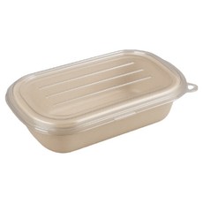 Me&MyWay 1格餐盒 包裝用一次性紙漿餐盒容器 750ml + PET蓋組合, 25套