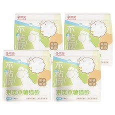 京覓 純木薯貓砂 全自動貓砂盆可用, 2.5kg, 4包, 自然香味