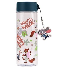 LiLFANT 動物方城市2 優質吊墜透明水瓶, 1個, 500ml, 混合顏色