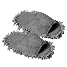 必備Plus 穿著除塵清潔拖鞋 雙腳穿戴組, 灰色, 1套