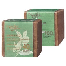 나젤 (프랑스) 알레포 비누 월계수오일 40% + 올리브오일 100% 세트, 1세트, 192.5g