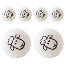 Essential Plus 烘衣機吸塵羊毛球 7.5cm, 白色, 6個