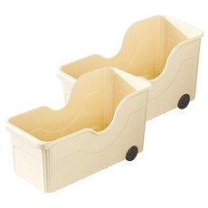 solve living 附輪整理收納盒, 米色, 2個