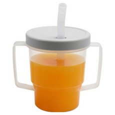 hibee 自主學習防漏雙柄吸管杯, 寶寶灰, 1個, 200ml