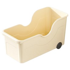 solve living 附輪整理收納盒, 米色, 1個