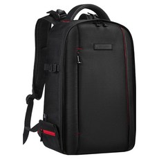 케이앤에프컨셉 네이처 완다05 카메라 백팩 18L, 블랙 레드, 1개