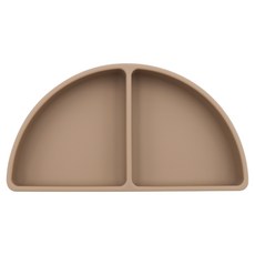 모두아이 유아용 반달 나눔 플레이트, 샌드베이지, 1개