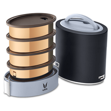 VAYA KOREA Tyffyn 保溫便當盒 1300ml, 黑色, 1個