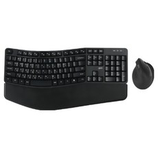 지클릭커 오피스프로 에르고M EMK100 PLUS 인체공학 무선 키보드 마우스 세트, 블랙, G-CLICKER OFFICEPRO EMK100 PLUS 인체공학 무선 키보드 마우스 세트