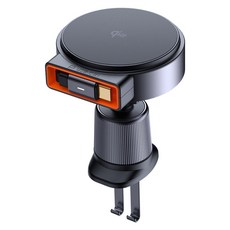 Mcdodo麥多多 15W車載磁吸無線充 Qi2.0 快充充電器 自帶伸縮數據線, 黑色, CH-009