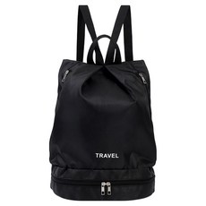 순잠 신발까지 보관가능한 스포츠 운동 수영 방수 백팩, 블랙, 1개