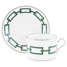 지노리1735이탈리아 CATENE 티컵 + 소서 세트, 스메랄도, 1세트