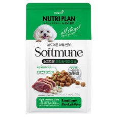 동원뉴트리플랜 전연령 강아지 소프트뮨 사료, 1개, 1.2kg, 오리