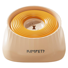 POGGU 狗狗慢食漂浮碗/防打翻防濕嘴寵物碗/小中型犬飯碗, 黃色, 1個