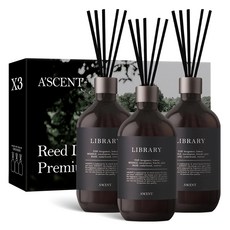 에이센트 퍼퓸드 디퓨저, 23 라이브러리, 500ml, 3개
