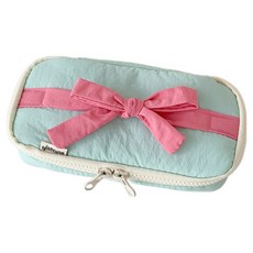 히소큐트 미소로운 필통 파우치 20 x 10.5 cm, 그린, 1개