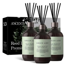 에이센트 퍼퓸드 디퓨저, 그린에어리, 500ml, 3개
