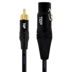 HDtop 韓國製 RCA 公 to XLR 母連接線 黑色 HT-TP5419, 1個, 5m