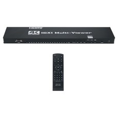 Coms HDMI 4K 30Hz 16埠多畫面分割器 16：1 螢幕分割器 OU848, 黑色, 1個