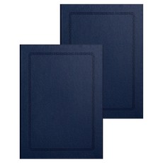 sewoose 硬殼金緞帶人造皮獎狀夾, 2個, 深藍色
