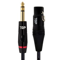 HDtop 韓國製 5.5立體聲 to XLR母頭 麥克風線 5m, 黑色, 1個, HT-TP5304