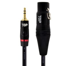 HDtop 韓國製 3.5立體聲 to XLR母頭 麥克風線 10m, 黑色, 1個, HT-TP5248