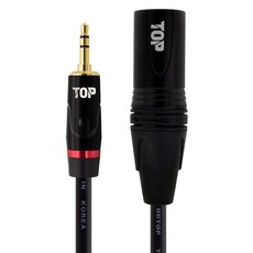 HDtop 韓國製 3.5立體聲 to XLR公 麥克風線 50m, 黑色, 1個, HT-TP5268