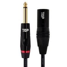 HDtop 韓國製 5.5 Mono to XLR 公頭麥克風線 7m, 黑色, 1個, HT-TP5291