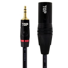 HDtop 韓國製 3.5立體聲 to XLR公頭 麥克風線 30m, 黑色, 1個, HT-TP5266