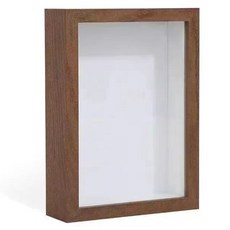 Wowking 室內裝飾乾燥花照片相框 中空 5cm 桌上型, 1個, 胡桃木色