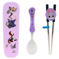 릴팡 아동용 주토피아2 스텐 킨더 2단계 젓가락 스푼글라이더 케이스 세트, 혼합색상, 1세트, 젓가락 + 스푼 + 케이스