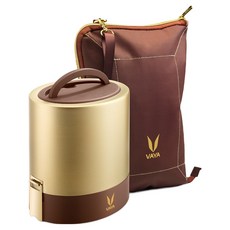 Vaya Korea Tyffyn 保溫便當盒 1L 提袋, 1個, 金色(便當盒)