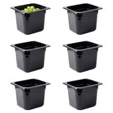 Living Mate 韓國製 PC 營業用 黑色 料理盆 1/6, 6個, 2L(6入)