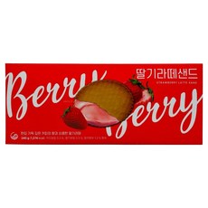Plus Jeju 草莓拿鐵夾心餅乾, 1個, 240g
