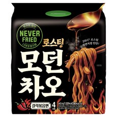 풀무원 로스팅 모던차오 갈릭볶음면 110.6g, 4개