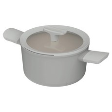 BergHOFF 貝高福 電磁爐 Balance 陶瓷雙耳鍋, 20cm, 月霧色, 1個