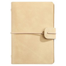 모던앳 A7 6공 가죽 다이어리, 소프트베이지, 1개