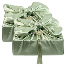 모던앳 선물 포장보자기 + 노리개 세트, 애쉬그린, 2세트