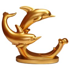 Mabsoshop 高級歐式海豚紅酒架 單一尺寸 BRP2680, 金色, 1個