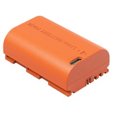 스몰리그 USB-C 충전식 KC인증 캐논 LP-E6P 카메라 배터리 오렌지