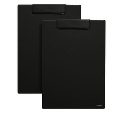 마그피아 마그랑 차트 자석 클립 보드 A4, 블랙, 2개