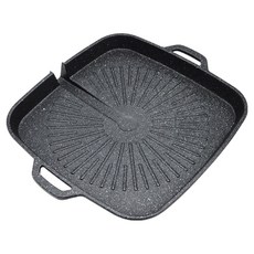 Eluha 電磁爐家用多功能雙層底麥飯石烤盤 燒烤盤 04, 1個, 29cm