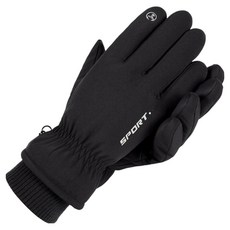 ROCKKICK 3M 刷毛觸控滑雪防寒手套 雙手穿戴組, 1套, 黑色