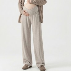 Hue Day 孕婦交叉高腰鬆緊帶褲